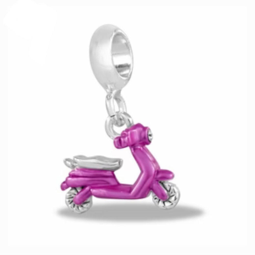 DaVinci Beads Pink Scooter Dangle bead charm NEW